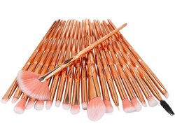 20Stuks Diamond Make-Up Kwasten Set Goud Poeder Foundation Blush Mengen Oogschaduw Lip Cosmetische Beauty - Make Up Borstel - Penseel - oogschaduw - highlighter - brushes - makeup - kwastenset - Maskerkwast