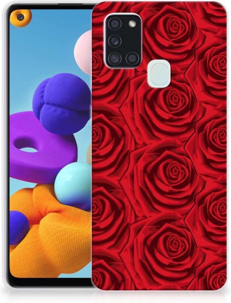 Samsung Galaxy A21s TPU Case Red Roses