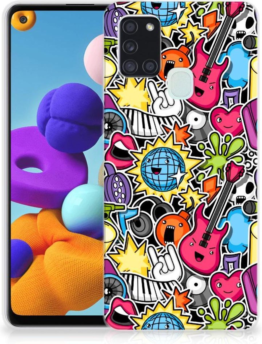 Samsung Galaxy A21s Silicone Back Cover Punk Rock