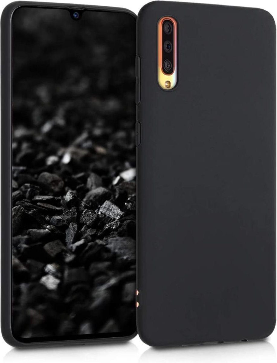 Geschikt voor Samsung Galaxy A70 Backcover - Zwart - Soft TPU