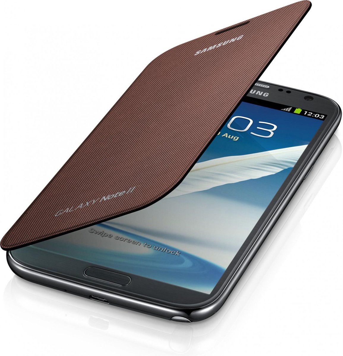 Samsung Flip Cover voor de Samsung Galaxy Note 2 - Bruin