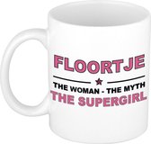 Floortje The woman, The myth the supergirl cadeau koffie mok / thee beker 300 ml