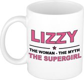 Lizzy The woman, The myth the supergirl cadeau koffie mok / thee beker 300 ml