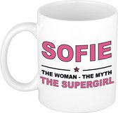 Sofie The woman, The myth the supergirl cadeau koffie mok / thee beker 300 ml