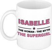 Isabelle The woman, The myth the supergirl cadeau koffie mok / thee beker 300 ml