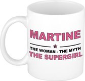 Martine The woman, The myth the supergirl cadeau koffie mok / thee beker 300 ml