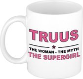 Truus The woman, The myth the supergirl cadeau koffie mok / thee beker 300 ml