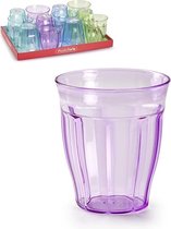 12x verres à boire / verres à limonade colorés 250 ml réutilisables - Verres à jus / verres à eau en plastique incassable pour enfants