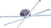 LED Plafondlamp - Plafondverlichting - Trion Avata - 3-lichts - 27W - Warm Wit 3000K - Rechthoek - Mat Nikkel - Aluminium - BSE