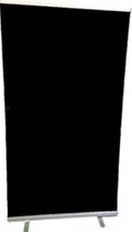 Blackscreen 120cm x 200cm ultra wide + draagtas (Roll-up banner white screen) | Zwarte Achtergrond Doek