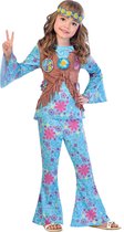 Amscan Verkleedpak Hippie Meisjes Polyester Blauw 3-delig Maat 116/128