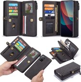 CASEME Samsung Galaxy A71 Luxe Multi Portemonnee Hoesje - Zwart