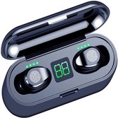 Draadloze oortjes / in-ear oordopjes - Bluetooth Draadloze buds - Luxe indicator & Telefoon houder in 1 - Zwart.- (ook beschikbaar in wit)