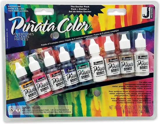 Jacquard Piñata Alcohol Ink Overtones 9 couleurs 14 ml