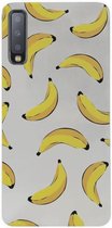 ADEL Siliconen Back Cover Softcase Hoesje Geschikt Voor Samsung Galaxy A7 (2018) - Bananen