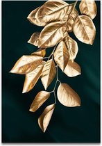 Canvas Experts doek met Zwart Gouden bladeren leuk om te combineren! maat 60x90CM *ALLEEN DOEK MET WITTE RANDEN* Wanddecoratie | Poster | Wall art | canvas doek |