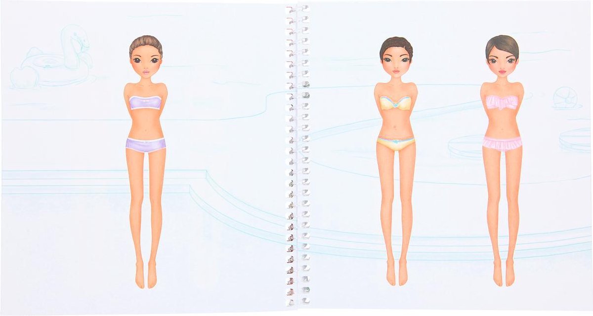 Depesche 12724 TOPModel Dress Me Up - Sticker Book with 21 Pages to Create Chic Outfits, Colouring Book with 7 Sticker Sheets