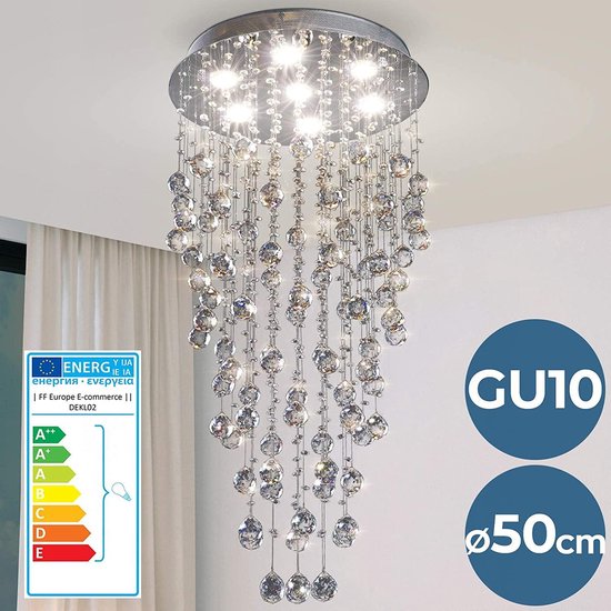 Zenuwinzinking Kruipen Dictatuur Trend24 - Kristallen plafondlamp met 7 lampen LED halogeen | bol.com