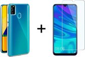 Huawei p smart 2020 hoesje siliconen case transparant hoes cover hoesjes - 1x Huawei p smart 2020 screenprotector