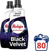 Robijn Klein & Krachtig Black Velvet Vloeibaar Wasmiddel - 2 x 40 wasbeurten - Voordeelverpakking