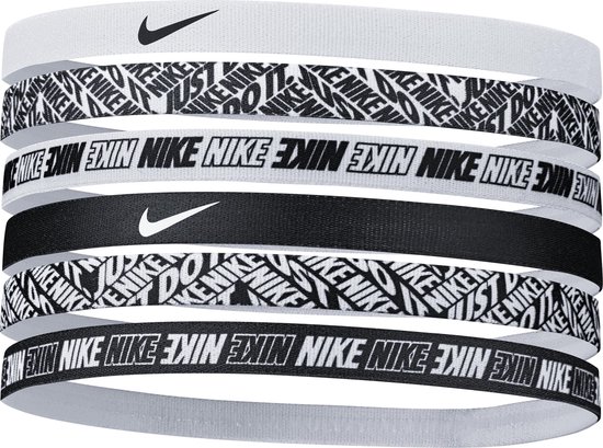 Nike Printed Elastic Hairbands 6-pack - White/Black | bol.com