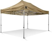 Tente de fête Easy-Up 3x4,5 m Tente pliante professionnelle GO-UP50 Aluminium Sand Incl. sac de transport gratuit sur roulettes et kit d'arrimage avec piquets
