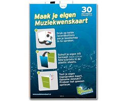 Muziekwenskaart 30 seconden - zelf opneembaar - spreek je eigen boodschap in - wenskaart met geluid