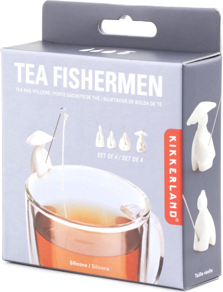 Ensemble de 4 porte-sachets de thé Kikkerland Tea Fishermen