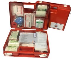 EHBO verbandkoffer BHV (Oranje Kruis goedgekeurd). De EHBO koffer is inclusief wandbeugel en bevestigingsmateriaal!