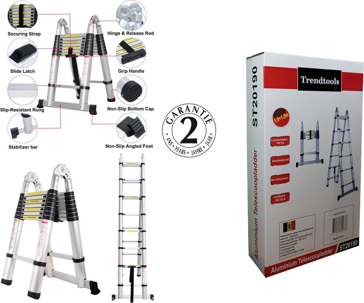 Telescopische Vouwladder 280 Meter