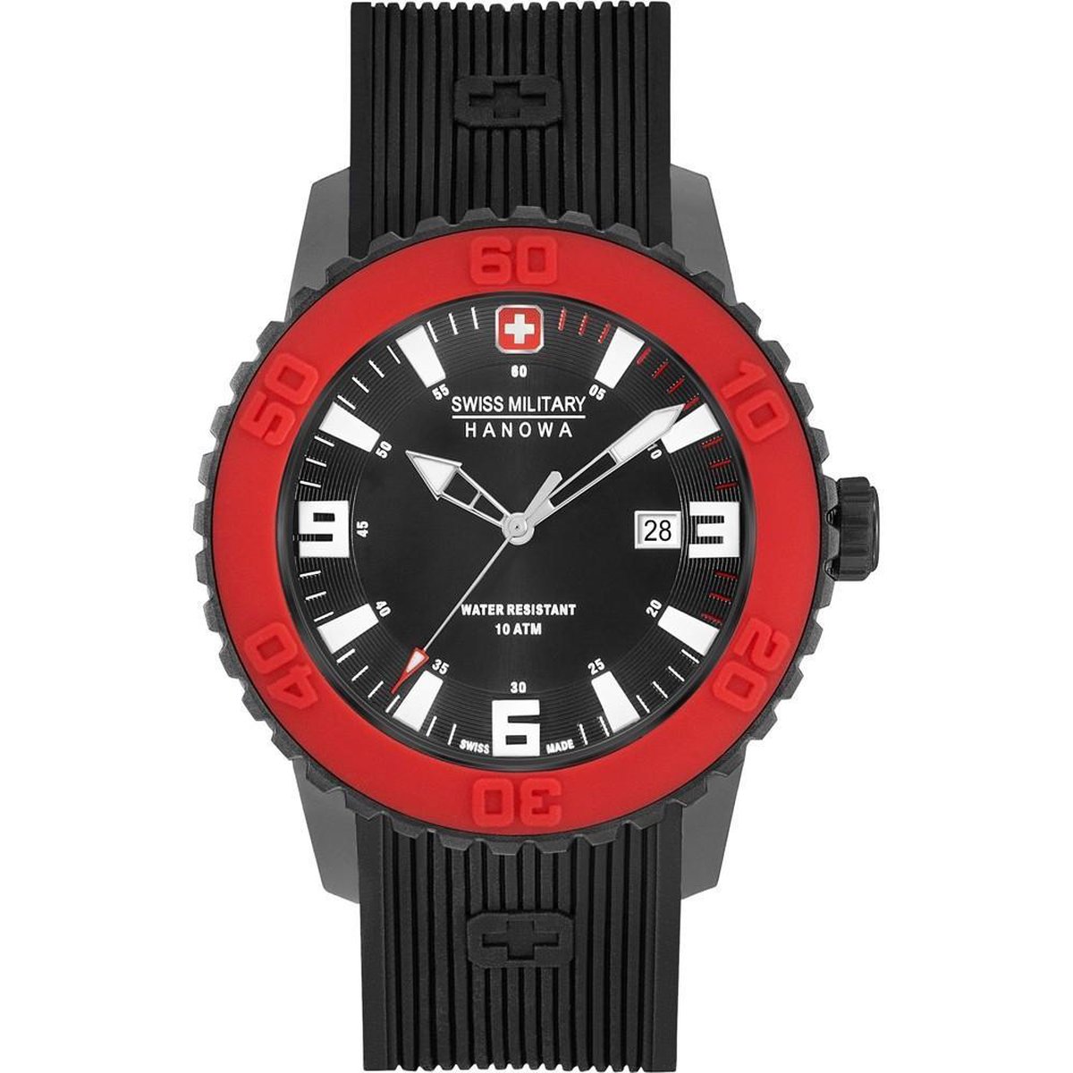 Swiss Military Hanowa 06-4302.29.007.04 horloge heren - zwart - kunststof