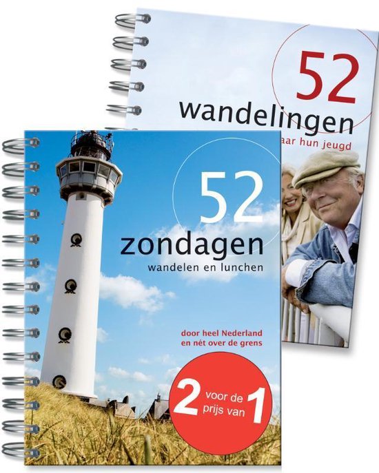 Cover van het boek '52 zondagen + gratis 52 wandelingen met schrijvers' van Ellie Brik