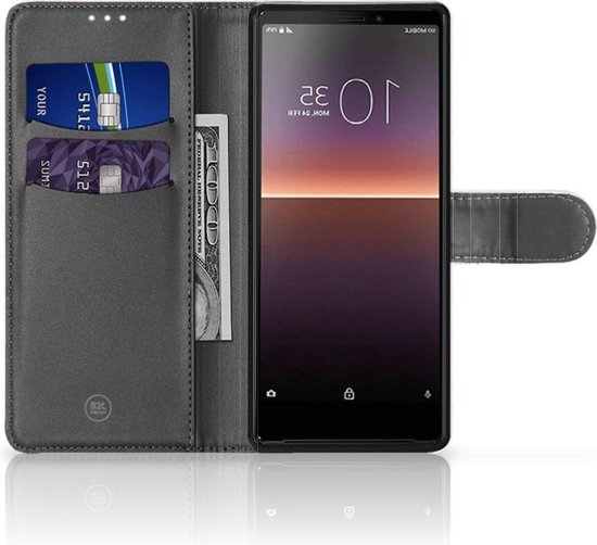 Boekhoesje voor Sony Xperia 10 II Bookcase Marble Pink - Origineel Cadeau Vriendin