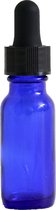 Donkerblauw glazen pipetflesje 15 ml - Aromatherapie