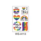 2x Regenboog gay pride kleuren neptattoos-regenboog vlag-Carnaval-Plak tattoo-tattoo stickers-Regenboogvlag LGBT Pride Month-WS-A113