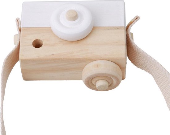 Berouw hoe vaak kop Wit Houten fotocamera kind vanaf 2 jaar - speelcamera - kindercamera -  camera hout -... | bol.com