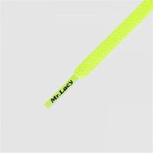 Mr. Lacy - Schoenveter - Flexies - Plat - Neon Lime Yellow  - Elastische veters - Lengte 90 cm
