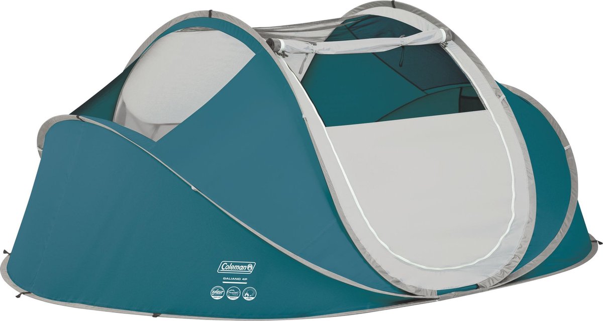 Coleman Galiano 4 Pop-up tent - 4-Persoons - Blauw/Wit | bol.com