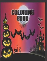 Coloring Book: Cute Halloween Book for Kids, 3-5 yr olds