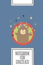 Notebook for Grizzlies: Lined Journal with Party Bear with Spots in cirlce Design - Cool Gift for a friend or family who loves festival presen