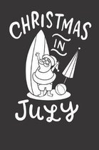 Surfing Beach Christmas In July Notebook Journal: Surfing Beach Christmas In July Notebook Journal Cpllege Ruled Journal 6 x 9 120 Pages