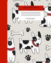 Wide Ruled Notebook Dog Composition Book