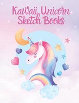 Kawaii Unicorn Sketch Books: A Unicorn Notebooks For Kids, The Cute Gift, Size 8.5 x 11 Inch, 100+ Page