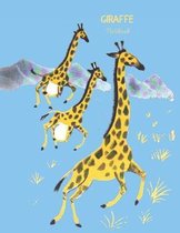 Giraffe Notebook: Primary Composition Book For Kids Cute Animal Cover Blue