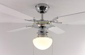 Plafondlamp ventilator Champion - Chroom / Zwart