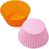 Siliconen Cupcake Vormpjes Rond | Rond Muffin Bakvorm Cakejes | Mini Cake Bakvormpjes | 24 stuks