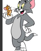 Notebook: Cartoon Tom and Jerry Soft Glossy Cover Graph Paper Pages Book 7.5 x 9.25 Inches 110 Pages