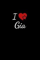 I love Gia: Notebook / Journal / Diary - 6 x 9 inches (15,24 x 22,86 cm), 150 pages. For everyone who's in love with Gia.