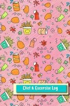 Diet & Excercise Log: Professional and Practical Food Diary and Fitness Tracker