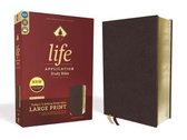 NIV Life Application Study Bible, Third Edition- NIV, Life Application Study Bible, Third Edition, Large Print, Bonded Leather, Burgundy, Red Letter